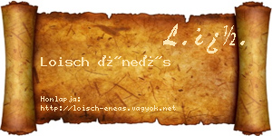 Loisch Éneás névjegykártya